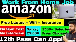 Amazon Hiring Fresher  No Interview  Work From Home Jobs  12th Pass  Online Job at Home Vacancy