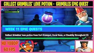 Collect Grimbles love potion from Fort Crumpet Coral Cove or Stealthy Stronghold - GRIMBLES Quest