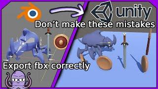 Export 3D models to Unity  Blender FBX settings