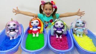 София как Мама и КУКЛЫ Единорожки Sofia pretend play with Dolls and Toys for Girls