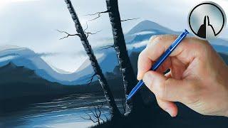 It couldnt be Easier - A simple Landscape Tutorial to relax with Autodesk Sketchbook