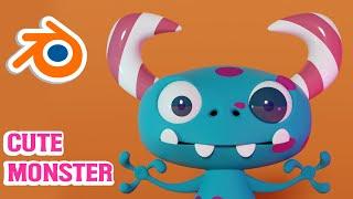 How to make Cute stylized Cartoon monster in Blender 3.1  Blender Beginner Tutorial  blender 3d