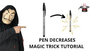 PEN DECREASES MAGIC TRICK TUTORIAL 🪄 #magic #tricks #trending #viral #viralvideo #tutorial