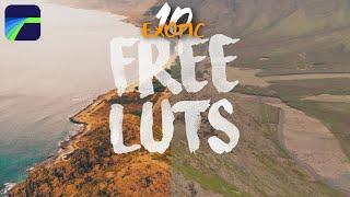 10 FREE LUTs for Lumafusion  Premiere Pro Exotic