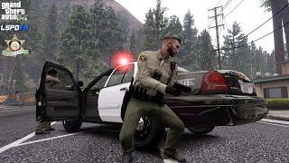 GTA V - LSPDFR 0.4.9 - LSSDLASD - Sheriff Patrol - Traffic Stop Shootout  Officers Down - 4K