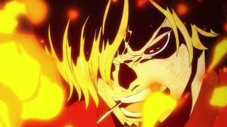 Sanji vs King & Queen  One Piece 1045