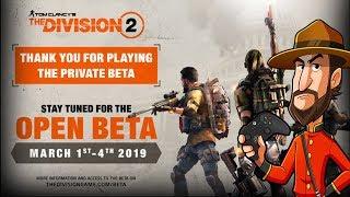 The Division 2 Open Beta Date and Information