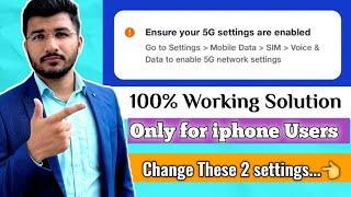 Ensure your 5g settings are enabled jio iphone problem solution Handset 5g settings not enabled jio