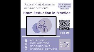 Radical Nonjudgment in Survivor Advocacy Harm Reduction in Practice