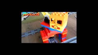 Lego Train and Dump Truck - kids Story - #mirglory Toys Cars