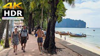 4K HDR  Ao Nang Beach Walking Tour in Krabi Thailand 2022