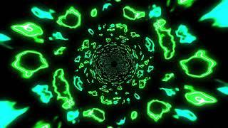 VJ LOOP NEON Green Teal Abstract Background Video tunnel 4k 60fps Screensaver