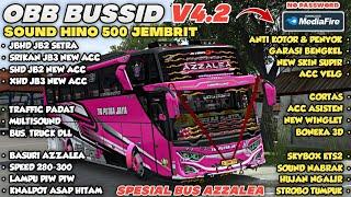 KEREN COBAIN OBB BUSSID V4.2 TERBARU SOUND HINO 500 JEMBRIT KNALPOT ASAP HITAM  GRAFIK RASA ETS2