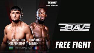 FREE FIGHT  Nursulton Ruziboev VS Ibrahim Mane - BRAVE CF 47