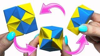 Оригами ИГРУШКА - Антистресс из бумаги БЕЗ КЛЕЯ  ГРОМКО КЛИКАЕТ  Origami TOY Antistress Clic Clac