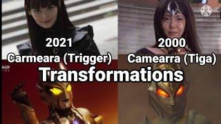 Carmeara Trigger & Camearra Tiga Human Host Transformation Comparison