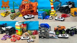 Police Car & Construction Vehicles Work at a Construction Site & more Stories about Cars【Kumas Bear