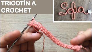 Cómo hacer TRICOTIN O CORDONCILLO A CROCHET para nombres o figuras