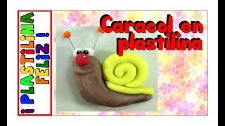 Caracol en plastilina. El caracol feliz