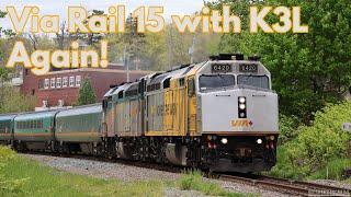 K3L Leader Again Via Rail 15 Through Shore Drive Level Crossing Bedford NS.