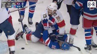 Chaos Breaks Out After Rangers Goal vs. Panthers in Game 2  2024 Stanley Cup Playoffs