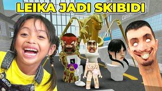 LEIKA JADI SKIBIDI??  LEIKA KETEMU MONSTER MENYERAMKAN ROBLOX INDONESIA