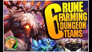 6 Dimensional Hole RUNE FARMING Teams Summoners War