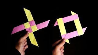 Paper Transforming Ninja Star  Origami Boomerang  Paper Craft