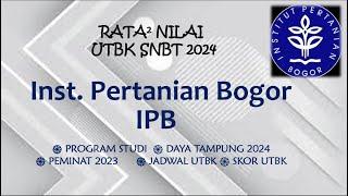 DAYA TAMPUNG  PEMINAT DAN SKOR UTBK IPB 2024  INSTITUT PERTANIAN BOGOR