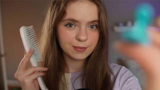 ASMR FAST & AGGRESSIVE Haircut Hair Clipping Curling and Styling Roleplay