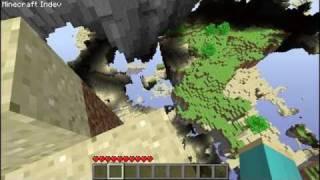 Minecraft Indev How to get down to a floating island