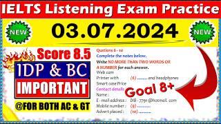 IELTS LISTENING PRACTICE TEST 2024 WITH ANSWERS  03.07.2024