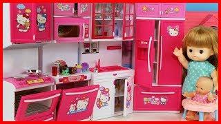 凱蒂貓豪華廚房玩具，洋娃娃煮飯做菜  Hello Kitty Kitchen Toy
