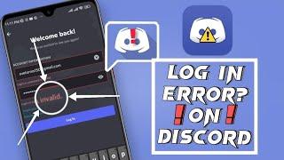 How To Fix Login or password is invalid Error on Discord  Solve Discord Login Issue