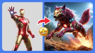 AVENGERS but WOLF VENGERS  All Characters marvel & DC 2024