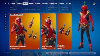 SKLEP FORTNITE 1.07.2024 *NOWY SKIN JOEY CALIENTE NOWA EMOTKA W TRANSIE AURA STYL GRZBIETOWY*