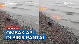 Viral Ombak Api di Bibir Pantai Sulawesi Tengah