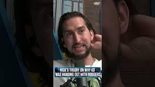 Nick’s theory on why KD was hanging out with Aaron Rodgers  #NBA #NFL #KD #AaronRodgers