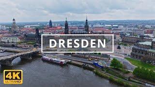 Dresden  Germany   4K Drone Footage With Subtitles