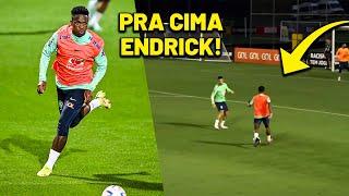 ENDRICK e VINICIUS JR MITAM no PRIMEIRO TREINO COM BOLA DA SELEÇÃO