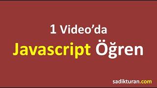 1 Videoda Javascript Programlama Öğren