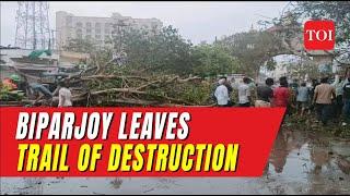 Video How Cyclone Biparjoy caused widespread destruction as it crossed the Kutch coast in Gujarat