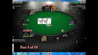 Winning of PokerStars online Holdem Bounty Tournament 22$ Part 5 of 19.
