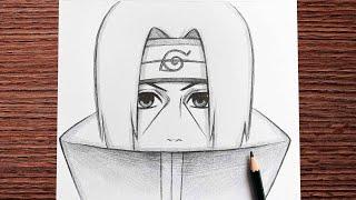 How to draw Itachi  Easy pencil sketch