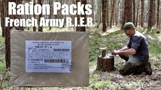 Military Ration Packs - French Army 8hr RIER Exercise Ration Menu 4.  Pork with Lentils.