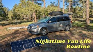 Nighttime VAN LIFE Routine in My Minivan Camper
