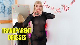 4K TRANSPARENT Dresses TRY ON with Mirror View  Emili TryOn