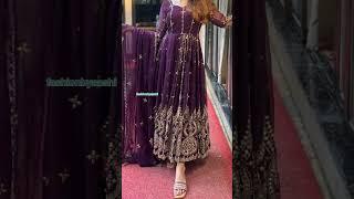 partywear long gown dress  gaun dress design #short @fashionbyaashi #2024