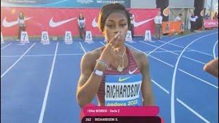 Sha’carri Richardson loses 100m race to twanisha terry and marie Jose ta lou in Italy padova 2022