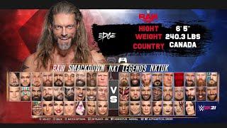 WWE 2K21 CONCEPT FULL ROSTER +290 Superstars RAW Smackdown NXT NXTUK & Legends #WWE2K21